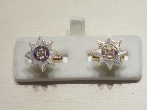 Irish Guards enamelled cufflinks - Click Image to Close